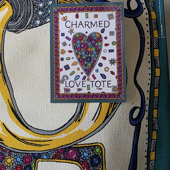 Brighton Charmed Love Canvas Tote NWT - Picture 7 of 10